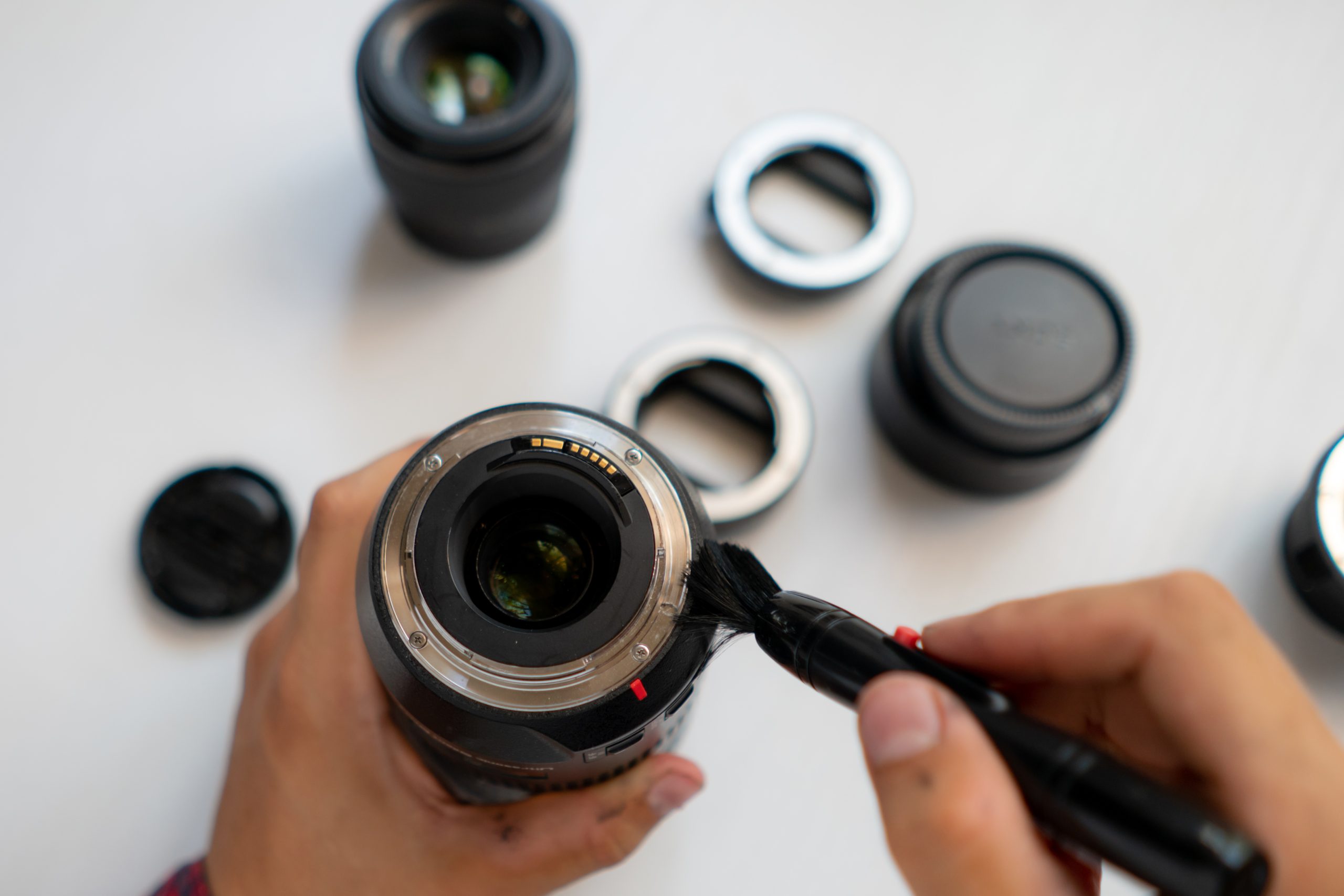 Lens cleaning